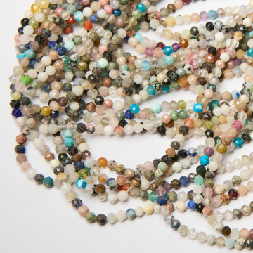 Mix kamieni kulka fasetowana 4,5mm