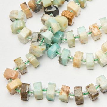 Amazonit kwadrat zaokrąglony nieregularny 7x16mm