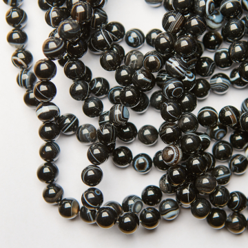 Czarny agat kulka gładka 10,5mm