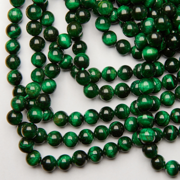 Zielone tygrysie oko kulka gładka 10mm