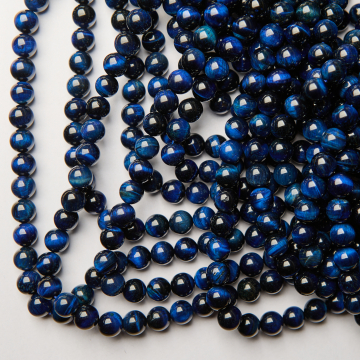 Granatowe tygrysie oko kulka gładka 10,5mm
