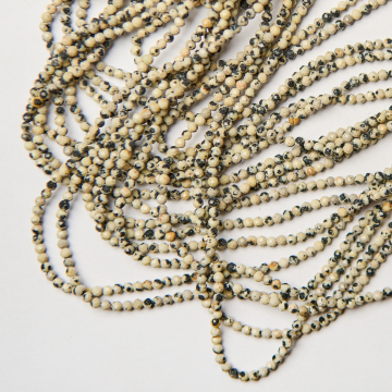 Jaspis dalamtyński kulka fasetowana 2mm