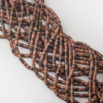 Rodonit krążek gładki 2,5x4,5mm - na sznurze