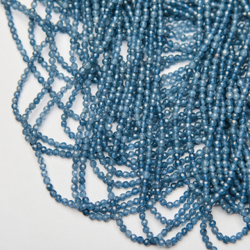 Agat granatowy kulka fasetowana 3mm