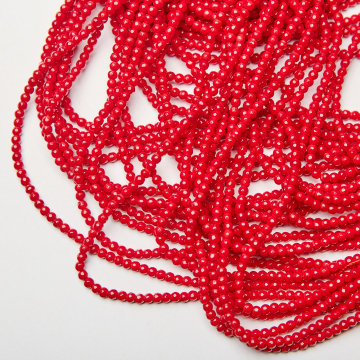 Agat rubinowy kulka fasetowana 3,5mm