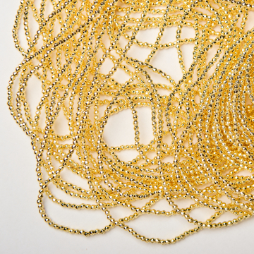 Hematyt platerowany kulka fasetowana light gold 2,5mm