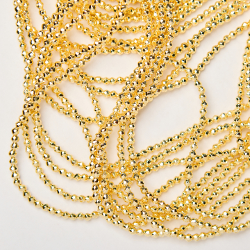 Hematyt platerowany kulka fasetowana light gold 3mm