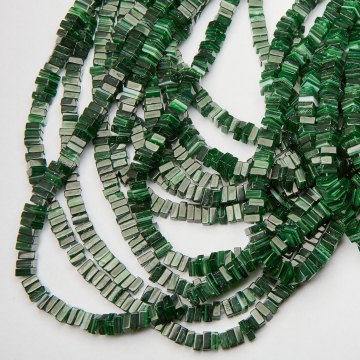 Koraliki millefiori kostka płaska 6x2,5mm