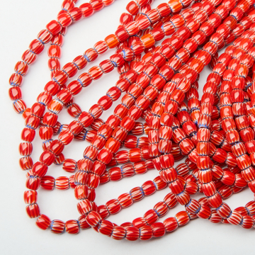Koraliki millefiori walec 8x7,5mm