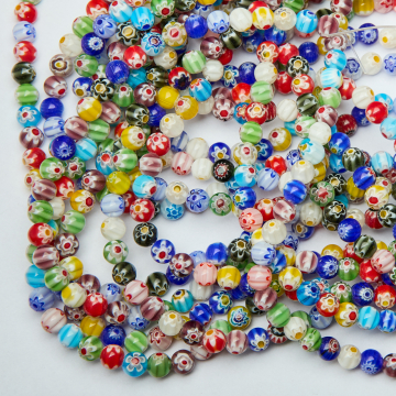 Koraliki millefiori kulka 8mm