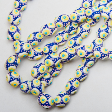 Koraliki lampwork oliwka 16x12mm