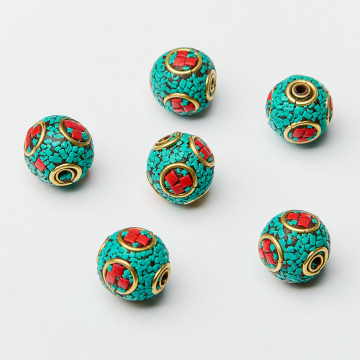 Koraliki antyczne kulka 13mm