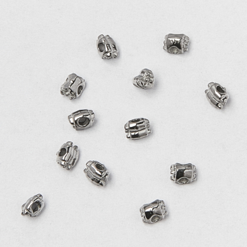 Koralik ze stali mini serce podłużne 3,5x4,5mm