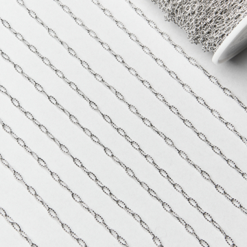 Łańcuch owal skręcany ze stali 2,5x5,5mm