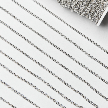 Łańcuch owal okrągły ze stali 2,5x3mm