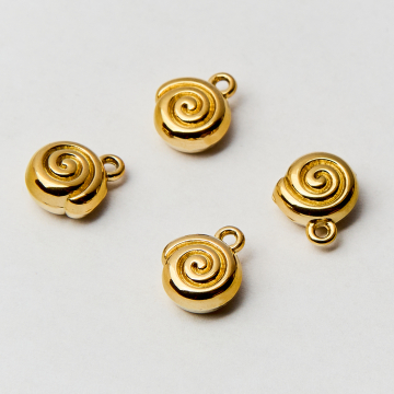 Zawieszka ze stali muszelka ślimaczka 12mm