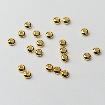 Przekładka oponka z mosiądzu w kolorze złotym 4x2mm