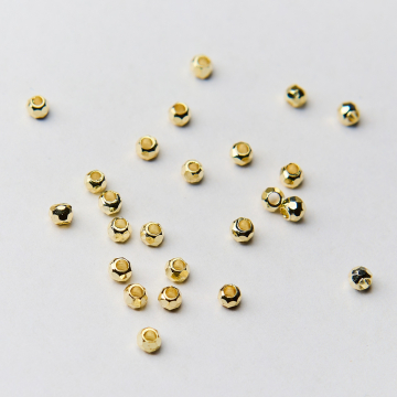 Przekładka kulka disco z mosiądzu w kolorze złotym 3mm