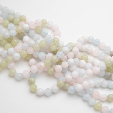 Morganit syntetyczny kulki gładkie 8,5mm multikolor