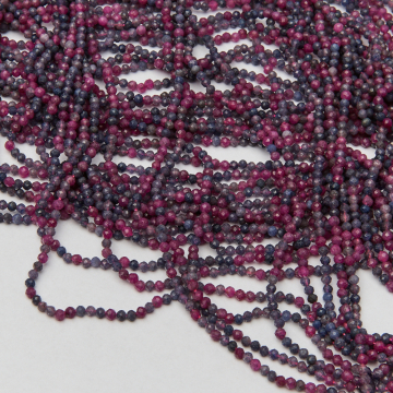 Rubin z szafirem kulka fasetowana 2,5mm