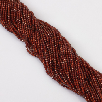 Granat kulki fasetowane 2,5mm