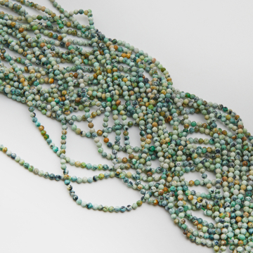 Turkus afrykański kulki fasetowane 3mm
