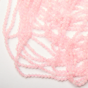 Kryształ górski różowy kulka fasetowana 4mm Kryształ górski różowy kulka fasetowana 4mm