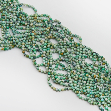 Turkus afrykański kulki fasetowane 4mm