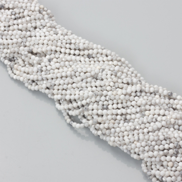 Howlit biały kulka fasetowana 3mm
