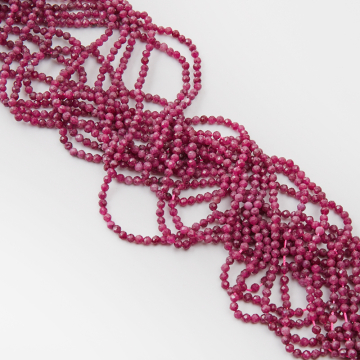 Rubin kulki fasetowane 3,5mm