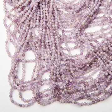 Ametyst kulki fasetowane 3mm