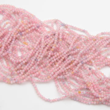Morganit różowy kulka fasetowana 2mm