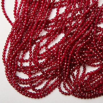 Rubin syntetyczny kulka fasetowana 3mm