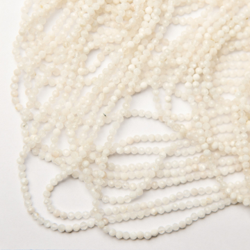 Kamień księżycowy kulka fasetowana 3mm