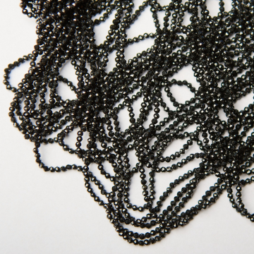 Czarny turmalin kulka fasetowana 2,5mm