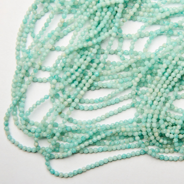 Amazonit kulka fasetowana 2mm
