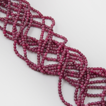 Rubin kostka fasetowana 4x4mm