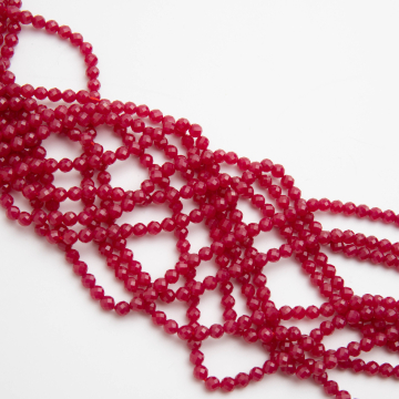 Rubin kulka fasetowana 4mm