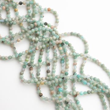Amazonit kulka fasetowana 2,5mm