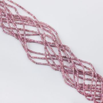 Turmalin różowy kostka fasetowana 2x2mm