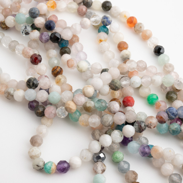 Mix kamieni kulka fasetowana 4mm