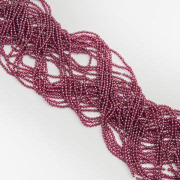 Granat kulka fasetowana 2,5mm