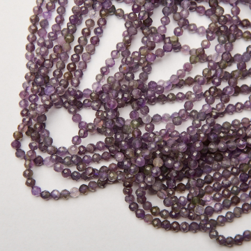 Ametyst kulka fasetowana 4mm