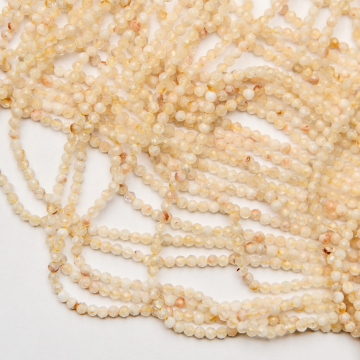 Cytryn kulka fasetowana 3mm - na sznurze