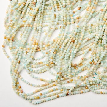 Amazonit kulka fasetowana 2mm