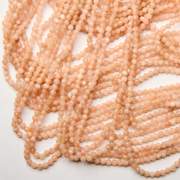 Kamień słoneczny kulka fasetowana 3mm Kamień słoneczny kulka fasetowana 3mm