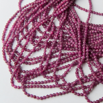 Rubin kulka fasetowana 3mm