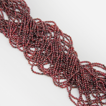 Granat kulka fasetowana 3mm