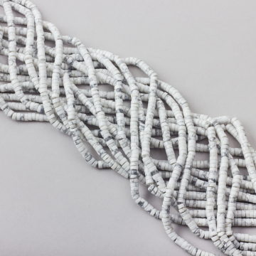 Howlit biały krążek gładki 4,5x2,5mm