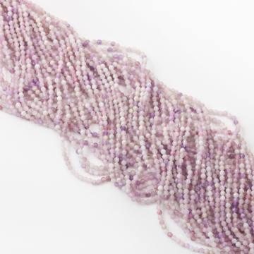 Turmalin śliwkowy kulka fasetowana 3mm Turmalin śliwkowy kulka fasetowana 3mm